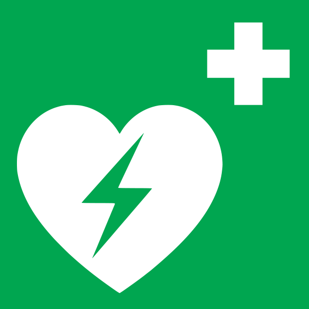 zielona grafika z białym sercem i krzyżem