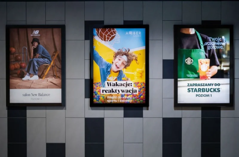 zdjęcie powierzchni reklamowych w galerii amber