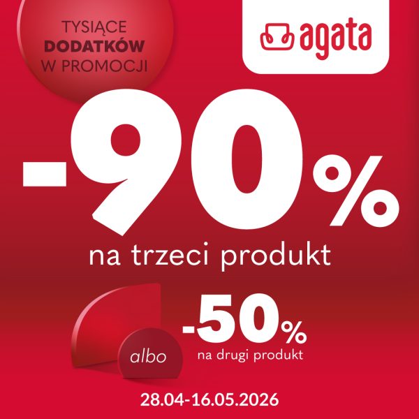 agata promocja -90% na trzeci produkt