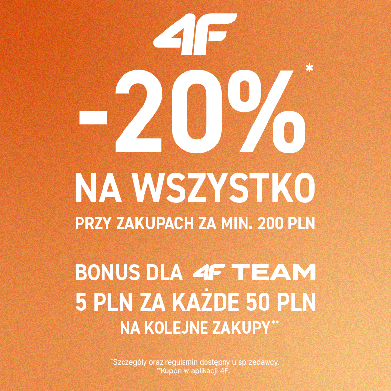 promocja 4f -20% na wszystko