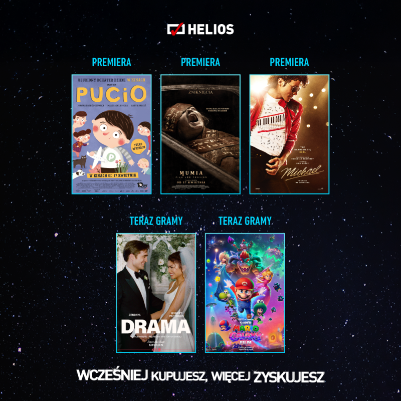 kino helios repertuar premiery kwiecień 2026