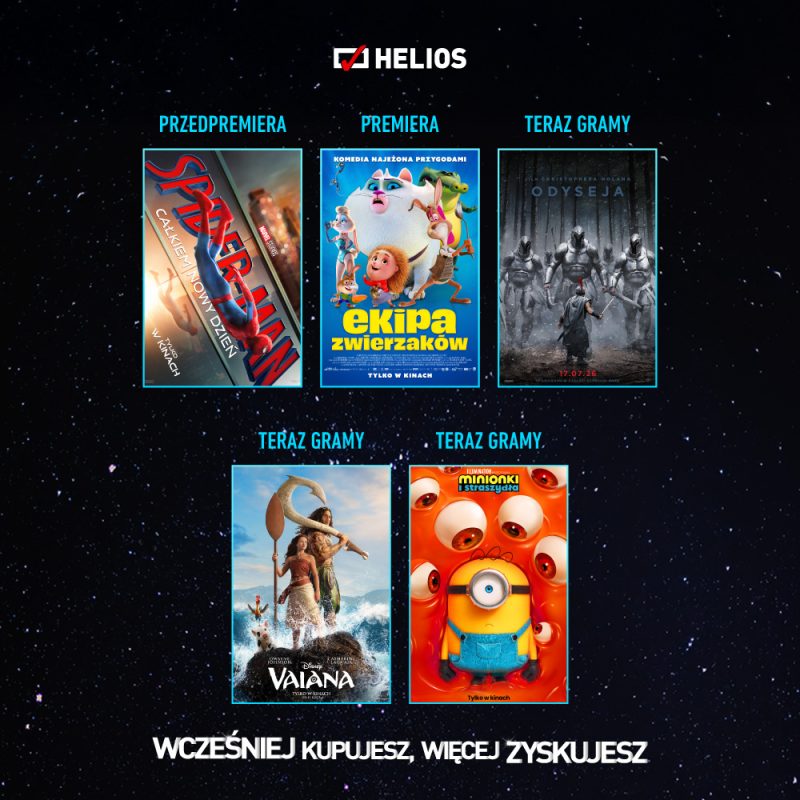 Moc filmowych nowości w kinie Helios w Kaliszu