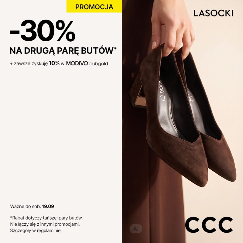 promocja ccc -30% druga para butów
