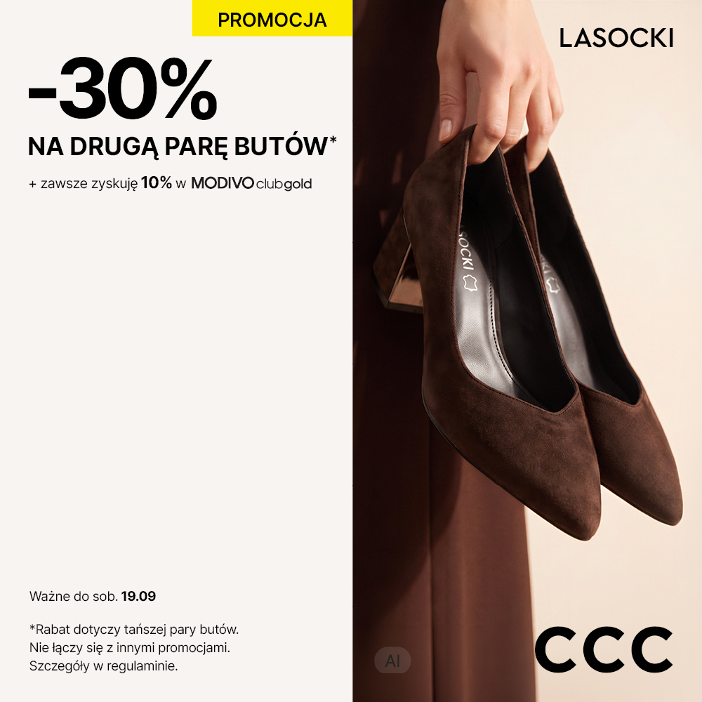 promocja ccc -30% druga para butów