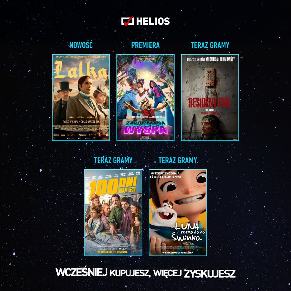 Najnowsze premiery Kina Helios w Kaliszu