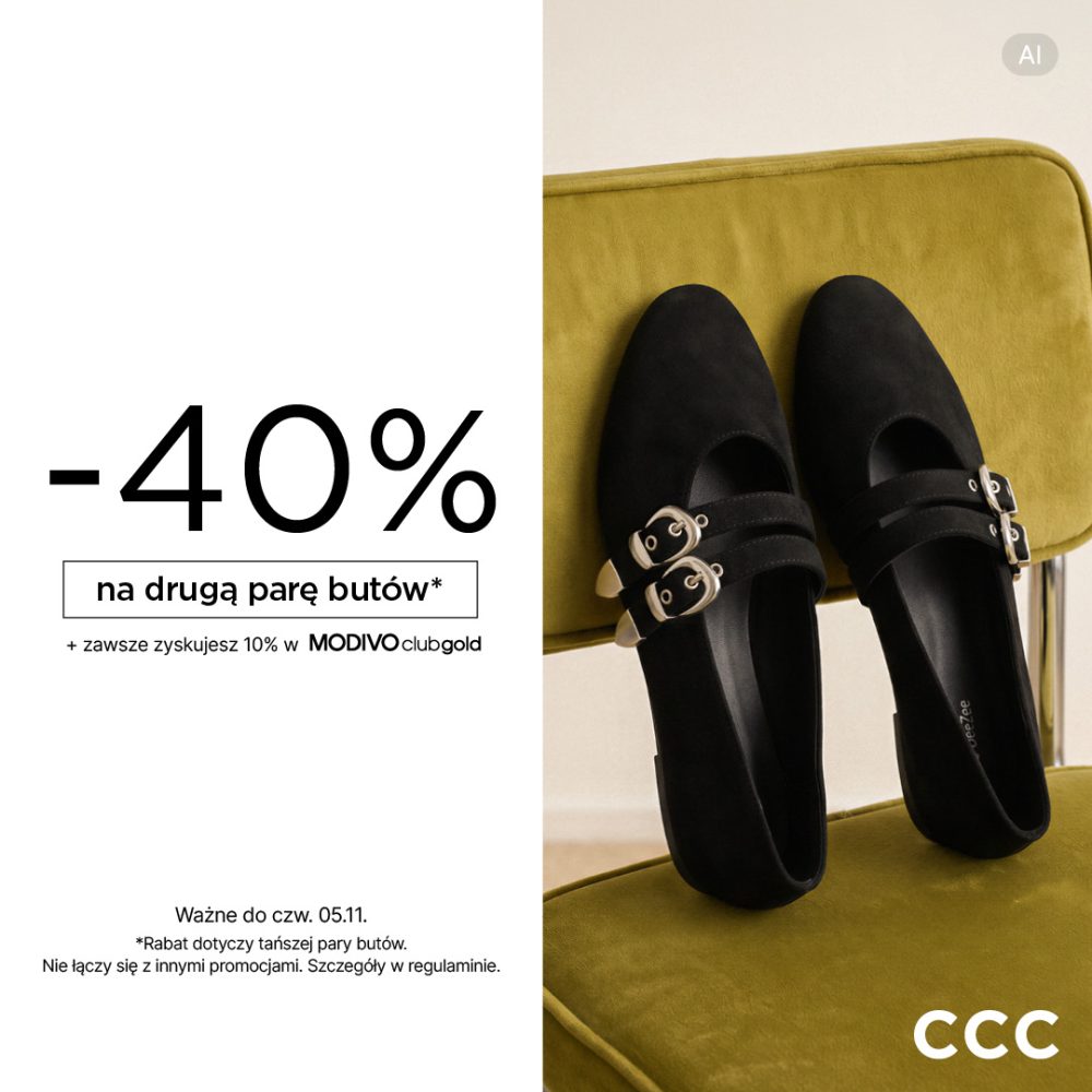 promocja ccc -40% na drugą parę butów